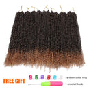 7 Packs Passion Twist Hair 22 Inch Water Wave Synthetic Braids for Passion Twist Crochet Braiding Hair Goddess Locs Long Bohemian Curl Hair Extensions (22Strands/Pack, T27