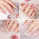 Poly Gel Quick Building Nail Set,100Pcs False Nail Mold Clear Nail Extension Form Tips,10 Nail Tips Clip And 1Pcs Dual-Ended Poly Extension Brush Picker For Polygel Extension,Home Salon COSBAY