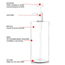 Youngever 6 Pack Clear Plastic Pump Bottles 16 Ounce, Empty Pump Bottles for Shampoo, Pump Bottles Bottles for Cleaning Solutions Youngever