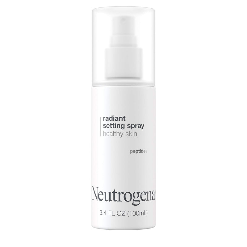 Neutrogena Healthy Skin Radiant Makeup Setting Spray, Long-Lasting, Formulated with Antioxidants & Peptides Weightless Face Setting Mist for Healthy Looking, Glowing Skin, 3.4 fl. oz Neutrogena