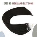 Ugeat Microbead Hair Extensions 18inch Micro Rings Hair Extensions Darkest Brown Color