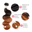 Sakula Brown Ombre Body Wave 100% Human Hair Bundles Brazilian Unprocessed Virgin Remy Hair Extensions with 1B/30 Color (16 16 16 16 inch) Sakula Store