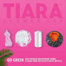 TIARA Shower Cap for Women, Terry Lined – Leak-Free, Washable and Waterproof Shower Cap – Reusable Shower Cap for All Hair Lengths/Styles – Also Works as a Deep Conditioning Cap – Dots Purple TIARA Shower Cap