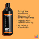 MATRIX Total Results Mega Sleek Shampoo | Controls Frizz & Smooths Hair with Shea Butter for Unruly Hair | 33.8 Fl. Oz. MATRIX