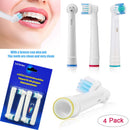 Replacement Toothbrush Heads for Oral-B, 4 Pack Replacement Heads Compatible with Oral B Braun Electric Toothbrush Mailink
