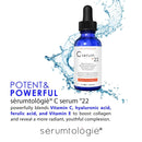 serumtologie Vitamin C Serum - 22% Vitamin C serum for Face & Skin-Antioxidant Rich Formulation with 5% Hyaluronic Acid, 1% Ferulic Acid-1.15 Ounces serumtologie