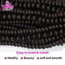 Spring Twist Crochet Braids Hair 6 Packs 8inch Ombre Colors Synthetic Braiding Bomb Twist Low Temperature Kanekalon Fiber Fluffy Hair Extensions (