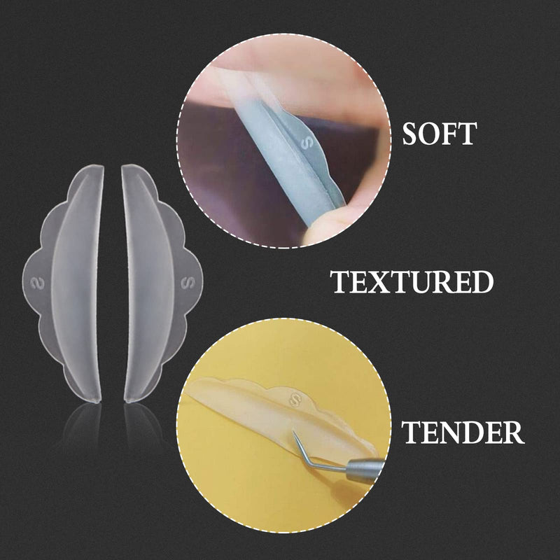 Libeauty Lash Lift Pads Rods 6 Pcs Eyelash Perm Lift Silicone Rods 1 Size S S S Reusable Eyelash Perming Curler Shield Pads with Premium PU Storage Case for Perfect Lash Lifting (WHITE) Libeauty