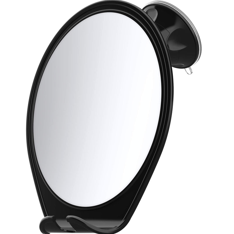 HoneyBull Shower Mirror Fogless for Shaving - with Suction, Razor Holder for Shower & Swivel, Mirrors, Shower Accessories, Bathroom Mirror, Bathroom Accessories, Holds Razors for Men (Black) HONEYBULL