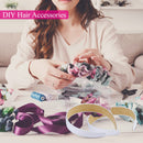 EAONE 16Pc White Satin Headbands for Women Wide Head bands Fashion Hard Headbands No Slip Headbands for Girls DIY Headbands 1.2 Inch EAONE
