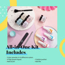 Beetles Pastel Dip Powder Nail Kit Starter - Spring Summer 6 Colors Nail Dipping Powder Set for DIY Salon Nail Art Manicure with Base Top Coat Activator Brush Saver Gifts for Women, 0.6 fl.Oz/Each beetles Gel Polish