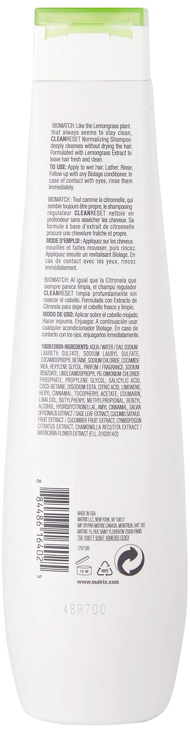 BIOLAGE Normalizing Clean Reset Shampoo | Intense Cleansing Treatment To Remove Buildup | For All Hair Types | Paraben-Free | Vegan BIOLAGE