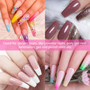 Beetles Long Coffin Fake Nail Tips - 500Pcs Acrylic Press on Nails Clear Artificial False Nails with Nail Glues for Acrylic Nail/Dip Powder Nails/Poly Nail Extension Gel Nail Art DIY Home beetles Gel Polish