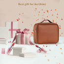 Travel Makeup Bag, Makeup Bags for Women / Men, Large Cosmetic Bag Travel Toiletry Bag for Girls/Boys Make Up Bag Brush Organizer Bags (Squishy, Vintage Brown) Stagiant