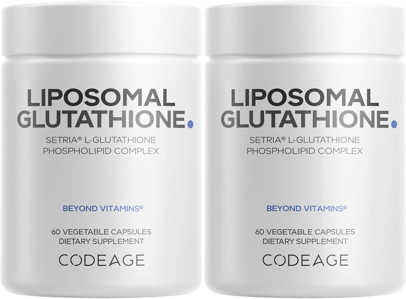 Codeage Liposomal Glutathione Supplement - Pure Reduced Setria L-Glutathione, Liposomal Delivery, Phospholipid Complex - Encapsulated Glutathione Powder Pills - Vegan, Non-GMO - 60 Capsules Infinity Warehouse