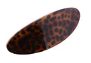 Parcelona French Oval Leopard Tortoise Shell Large 4" Celluloid Automatic Hair Clip Hair Barrette - (Leopard Tortoise Shell) Parcelona