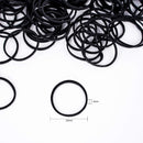 3/4” Inches Black Hair Rubber Bands for Hair Ties Small Elastics Bands Large Hair Braiding Ponytail Holders for Baby Toddler Girls Infants Kids Thick Hair Mini Black Rubber bands No Damage for Crafts Office 600pcs (M) by HOYOLS HOYOLS Store