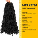 7 Packs New Faux Locs Crochet Hair 18 Inch Soft Locs Crochet Hair for Women Pre Looped Long Cruly Goddess Locs Braiding Hair(1B) Lohot Store