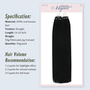 Ugeat Microlink Hair Extensions Human Hair Real Human Hair Extensions Micro Ring Hair Extensions Human Hair Straight Nano Rings Tipped Hair Jet Black