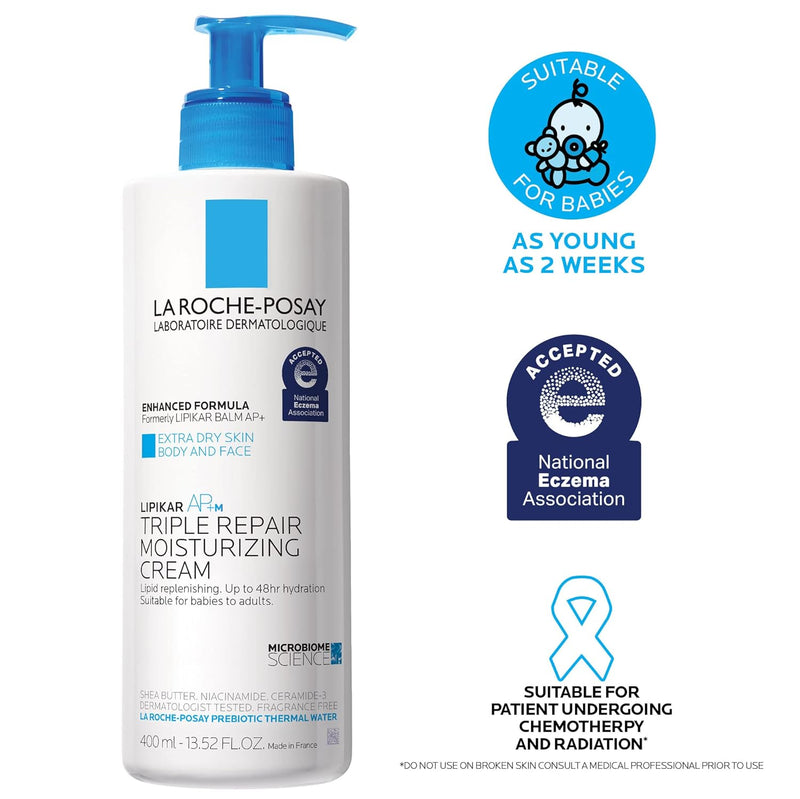 La Roche-Posay Lipikar AP+ Triple Repair Moisturizing Cream | Face & Body Lotion For Dry Skin | Shea Butter & Niacinamide Moisturizer | Gentle Face & Body Cream For Dry, Rough & Sensitive Skin Infinity Warehouse