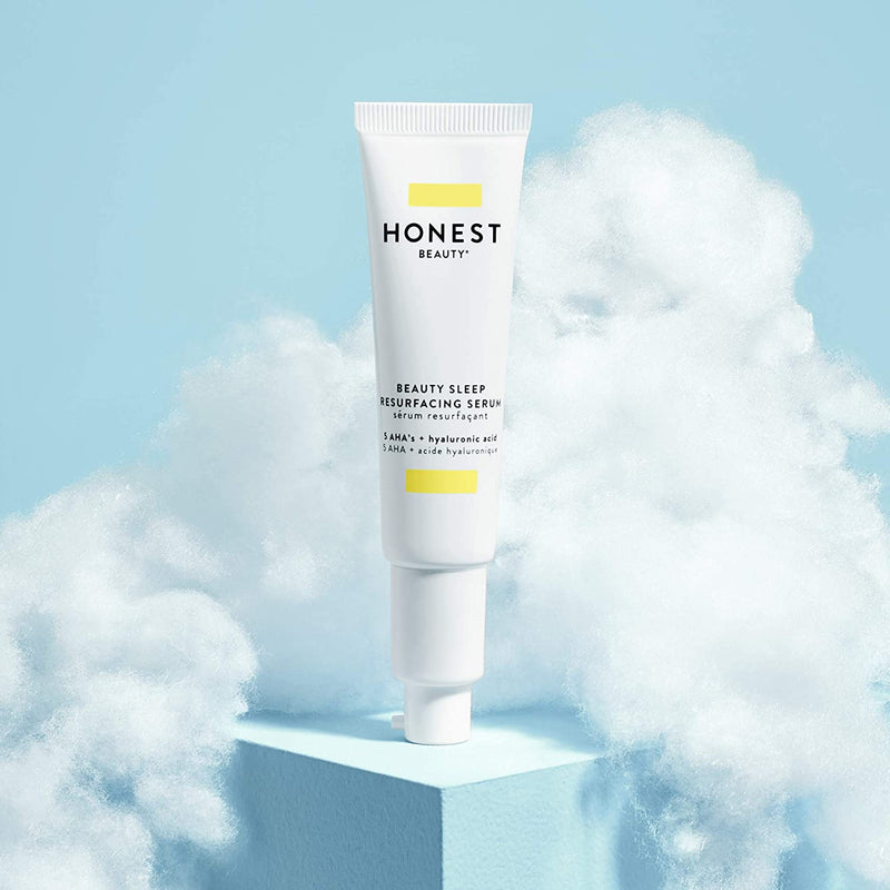 Honest Beauty Beauty Sleep Resurfacing Serum with 5 AHAs + Hyaluronic Acid | VEGAN | Paraben Free, Synthetic Fragrance Free, Dermatologist Tested & Cruelty Free | 1 fl. oz. Honest Beauty Store