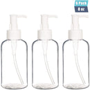 Youngever 6 Pack Plastic Pump Bottles 8 Ounce, Refillable Plastic Pump Bottles with Travel Lock (Clear) Youngever