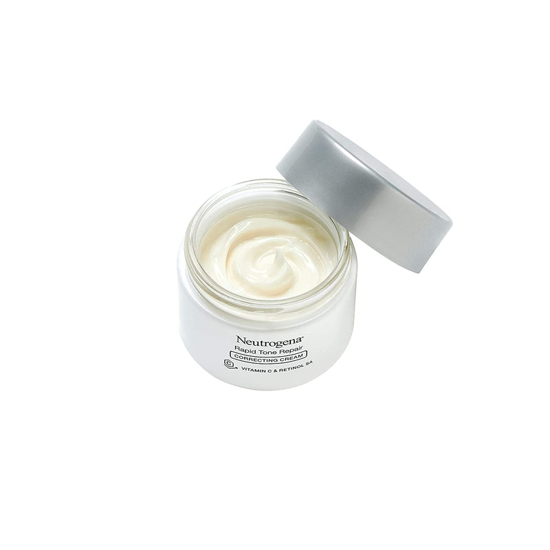 Neutrogena Rapid Tone Repair Vitamin C Brightening Correcting Cream, Tone Evening Face, Neck, and Chest Cream with Vitamin C, Retinol, and Hyaluronic Acid for Dark Spots and Wrinkles 1.7 oz Neutrogena Store