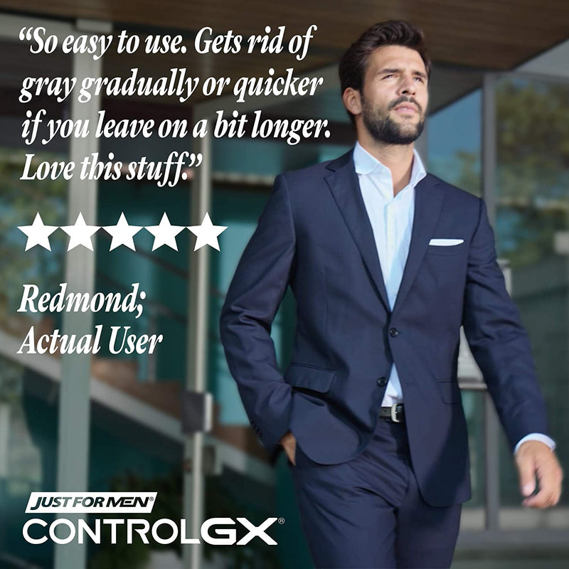 Just for Men Control GX Grey Reducing Anti-Dandruff Shampoo, Gradually Colors Hair, 4 Fl Oz, Pack of 3 Just for Men