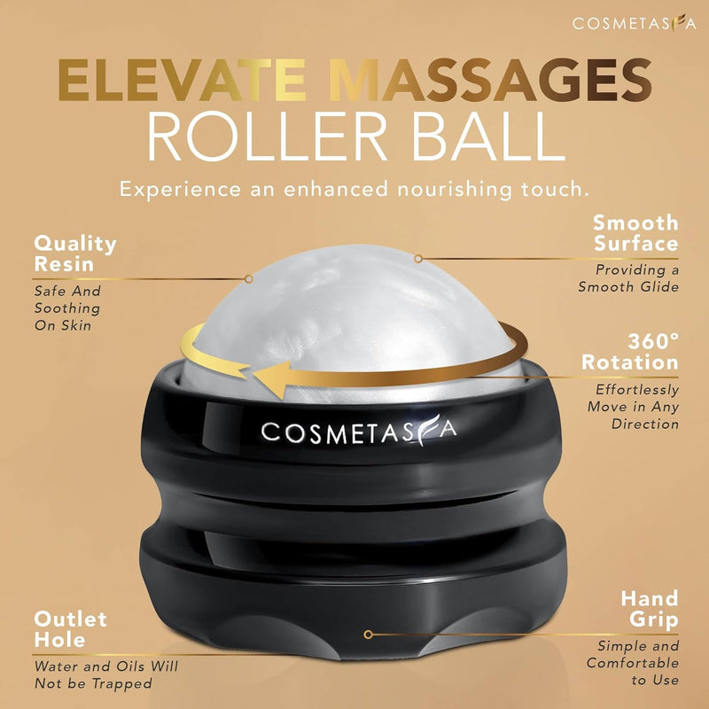 Cosmetasa Luxury Spa Gift Set for Women & Men - Relaxation Lavender Massage Oil, Citrus Coconut Massage Oil, Arnica Sore Muscle Massage Oil with Hot Stones, Roller Ball and Thumb Saver Massage Tools