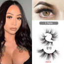 GOO GOO Mink Eyelashes Fake Eyelashes, Natural Crossed Cluster Daily Type 16mm 1 Style 3 Pairs/set Siberian 3D Mink Eyelashes Hand Made Strips False Eyelashes Fluffy Real Eyelashes GOO GOO