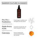 The Nue Co. - BARRIER CULTURE CLEANSER - Soothing Prebiotic + Probiotic Skincare Cleanser For All Skin Types With Patented Technology - Anti-Pollution - Apple Amino Acids, Calendula + Chamomile - Vegan, Fragrance-Free, Non-Toxic - 120ml The Nue Co