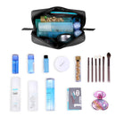 Small Vegan Leather Makeup Bag for Purse Travel Makeup Pouch Mini Cosmetic Bag for Women and Girls (Small, Black) Narwey