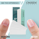 Onsen Nail Buffer Block Replacement Pads - 3 Way Buffing Smooth Shine Natural Nail Polisher with 3 Sides Coarse Soft Silky for Professional Nail Care, Nail Buffer Replacement Pads, 4x White Pads, 1pk Onsen Secret