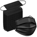 Black Disposable Face Masks, 100 Pack Black Face Masks 3 Ply Filter Protection ZTANPS