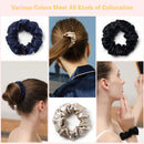 ZIMASILK 100% Mulberry Silk Hair Scrunchies,Best For Women And Girls’Hair.19MM Elastic Hair Bands for Ponytail Holder.Gentle And No hurt. (3 Pack,Black) ZIMASILK