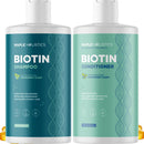 Advanced Biotin Shampoo and Conditioner Set - Thickening Sulfate and Paraben Free Shampoo and Conditioner for Hair Growth with Rice Water Black Castor Caffeine Collagen and Rosemary Oil Infinity Warehouse