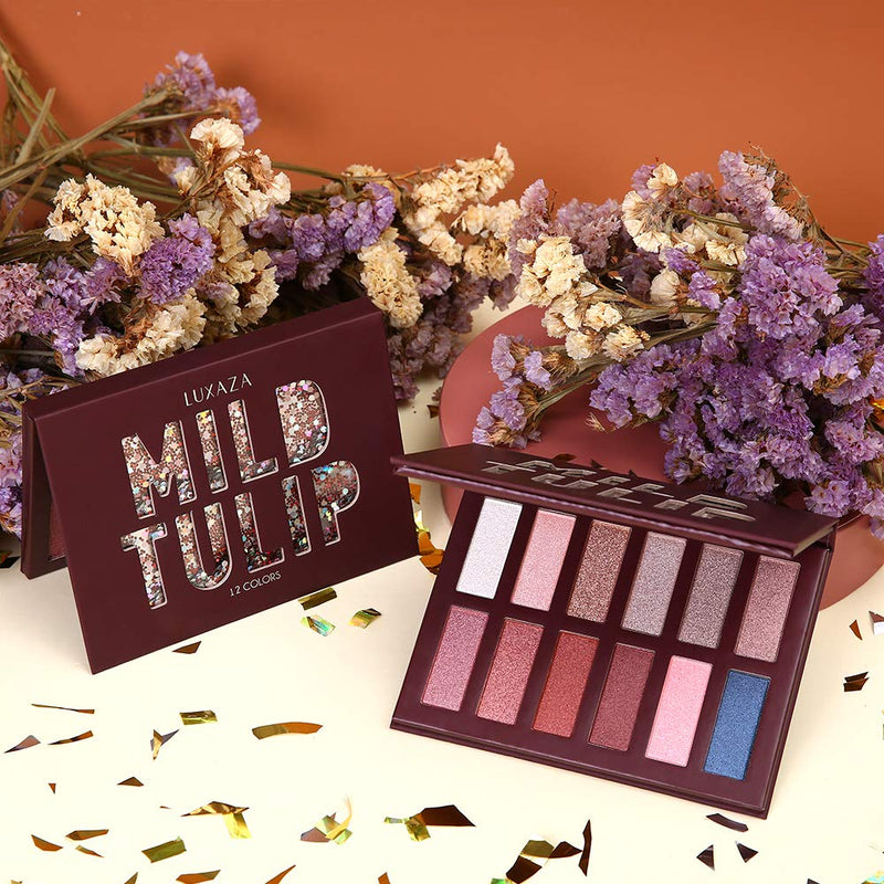 LUXAZA Neutral Nudes Makeup Eyeshadow Palette Brown Metallic, Warm Natural Bronze Copper Pearl Shimmer Satin Eye Shadow, Highly Pigmented Makeup Palette LUXAZA