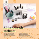 Beetles Gel Nail Polish Kit with U V Light Starter Kit, 6 Colors Nude Brown Neutral Pink Peach Skin Tone Gel Polish Soak Off U V LED Nail Lamp, Base Gel Top Coat DIY Home Manicure Gift for Women beetles Gel Polish Store
