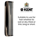 Kent A 81T Graphite X-Small Gentleman's Beard and Mustache Pocket Comb, Fine Toothed Pocket Size for Facial Hair Grooming and Styling. Saw-cut of Cellulose Acetate, Hand Polished. Hand-Made in England KENT Store