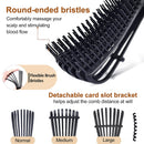 8PCS Detangling Brush and Comb, MORGLES Detangling Hair Brush Wide Tooth Comb for Curly Hair Brush with Rat Tail Comb Alligator Hair Clips Detangling Hair Comb for Black Natural Wavy Wet Hair MORGLES