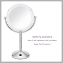 Conair Reflections Double-Sided LED Lighted Vanity Makeup Mirror, 1x/10x magnification, Polished Chrome finish Conair