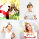 Qishare Baby Photo Prop Crown Elastic Headbands, 2Pcs Princess Tiara Crown Birthday Hat for Baby Boy Girl, Party Hat for Women (Gold+Silver) Qishare