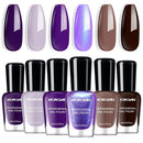 Morovan Fingernail Nail Polish Set: Holographic Metallic Ombre Lacquer Air Dry Nail Polish Regular Nail Pack 0.27oz Glitter Finger Nail Bulk Toenail Polish Kit Halloween Fall Gift for Women Infinity Warehouse