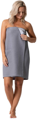 Quick Dry, Lightweight Waffle Spa/Bath Wrap with Adjustable Closure & Elastic Top Robe Direct