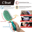NuWay Patented Curved and Vented Hair Dryer Safe Detangling C Brush (Aqua) NuWay 4Hair