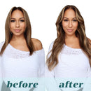 GOO GOO Human Hair Extensions Seamless Clip in Hair Extensions 20 Inch Ombre Chocolate Brown to Caramel Blonde 150g 7pcs Thick Remy Hair Extensions Full Head Natural Real Hair GOO GOO Store