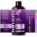 ArtNaturals Purple Shampoo for Blonde Hair - 12oz Sulfate Free & No Parabens Protects & Balances Color Tones Gray, Silver, Brunette, Highlights, Dyed or Bleached Hairs - Prevents Brassy Yellow Artnaturals Store