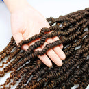 6 Packs Bomb Twist Crochet Hair 14 Inch Spring Twist Crochet Braids Pre-looped Mini Passion Twist Braiding Hair Senegalese Spring Twist Nubian Twist Kinky Curly Synthetic Hair Extensions (T30