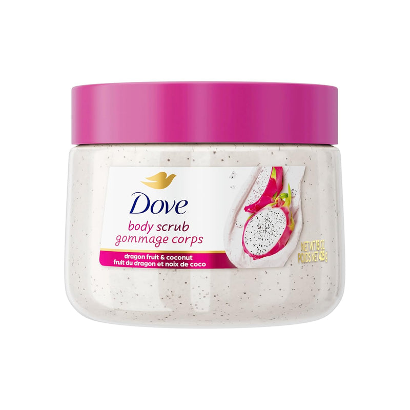 Dove Scrub Macadamia Rice Milk Body Scrub Exfoliates and Deeply Nourishes for Smooth, Radiant Skin 15 oz Infinity Warehouse