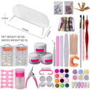 Acrylic Nail Tools, Coosa Acrylic powder Shiny Glitter Nail Art Decoration Professional DIY Gel Nail Kit Manicure File Nail Art Set with Nail Dryers COOSA